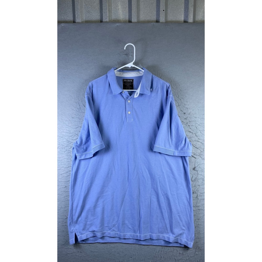 Jos. A. Bank Polo Shirt Mens 2XLT Blue Excellent Tailored Fit Traveler Cotton